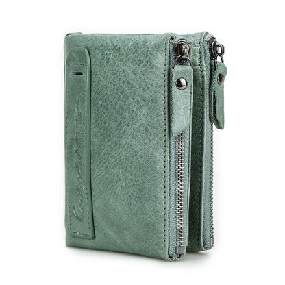 CONTACT'S Genuine Leather Short Wallets for Women Luxury Designer Coin Purse Female Money Clip Card Holder Customize Men Wallets