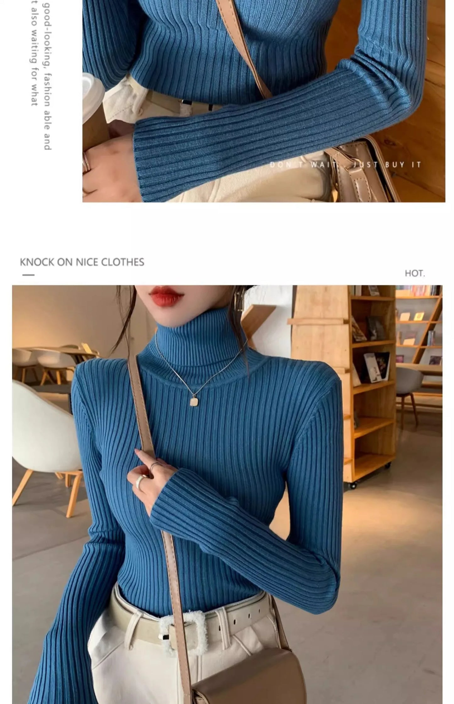 2025, Basis Pullover Herbst Winter Dicken Rollkragenpullover Beiläufige Dünne Gestrickte Pullover Koreanischen Stil Einfache Basis Schicht Warme Tops