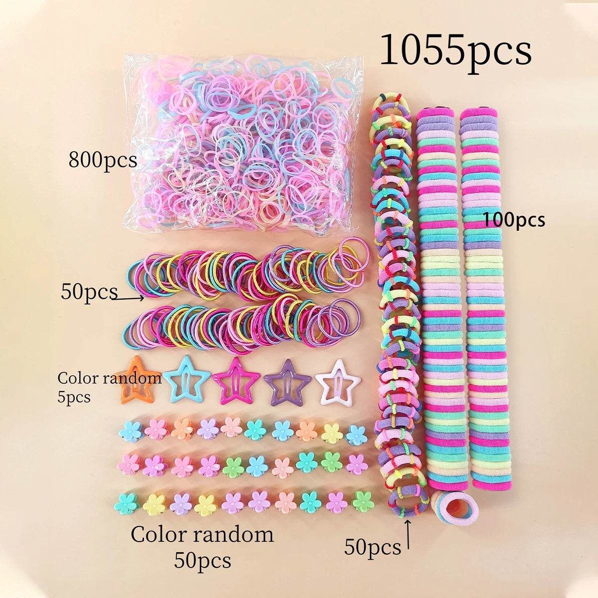 Fashion Hair Accessories for Woman Set Girls Hair Bands Set Elastic Rubber Band Children Ponytail Holder Scrunchies Kids Headwea.