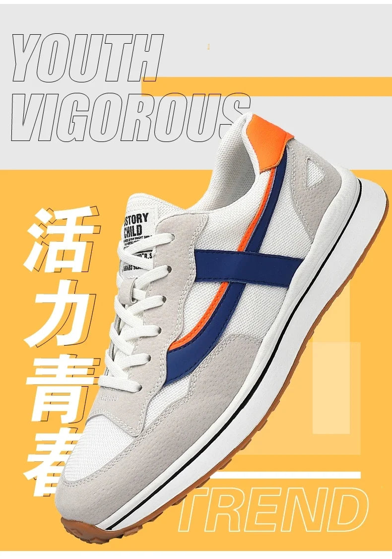 High Quality Flat/6/8 Cm Men Elevator Sneakers Summer Casual Trainers Height Increase Shoes Mesh Student Running Men Lift Shoes.