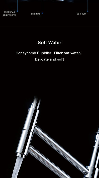 Modern Chrome Brass Pull Out Kitchen Faucet 2 Spray Modes Ceramic Valve Hot/Cold Water High Arc 360 Swivel Sink Mixer Tap