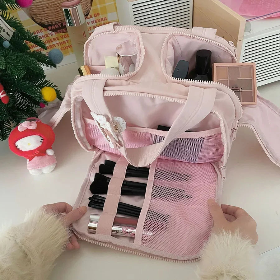 New Women's Cosmetic Bag Portable Storage Bag Large Capacity Luxury Makeup Bag Travel Organizer Essentials Toiletry Bags.