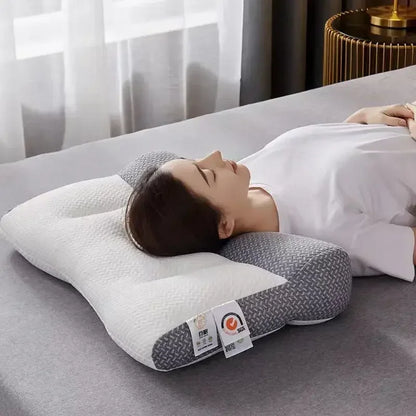 Orthopedic Reverse Traction Pillow Protects Cervical Vertebra and Helps Sleep Single Neck Pillow Can Be Machine Washable 48X74cm.