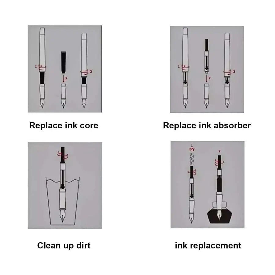 1-100 Teile/satz Retro Metall Brunnen Stift Austauschbare Tinte Elegantes Geschenk für Schreiben Schreibwaren Büro Schule Liefert.