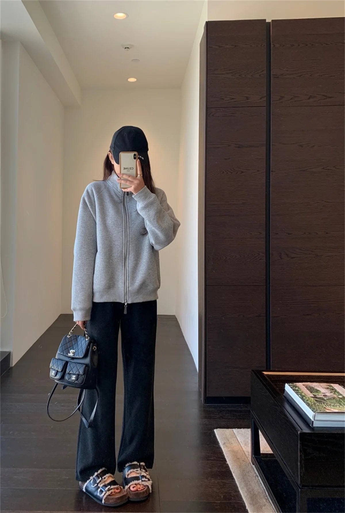 Women Autumn Winter Sweatshirt Coat Zip Up Solid Long Sleeve Stand Neck Jacket Lady Fashion Casual Street Vintage Coats Outwear.