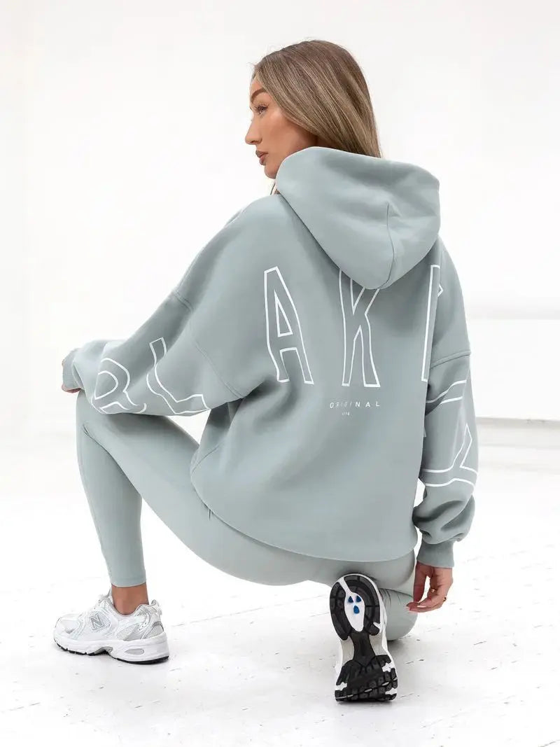 European American Fashion Printed Hooded Hip Hop Sweatshirt 2025 New Cross Border Thickened Versatile Long-sleeved Loose Clothes.