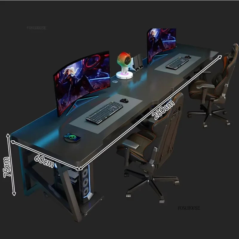 Moderne Doppel Computer Schreibtische Hause Desktop E-sport Gaming Tisch Schlafzimmer Einfache Schreibtisch Student Studie Tische Büro Möbel EE
