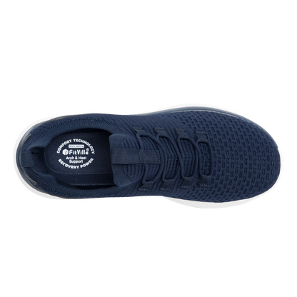 FitVille Herrenschuhe zum Hineinschlüpfen, leichte, breite Breite für Plattfüße, Plantarfasziitis, Fersenschmerzlinderung