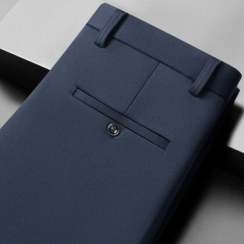 10 color casual pants, men's business casual suit pants, loose straight summer thin stretch suit pants.