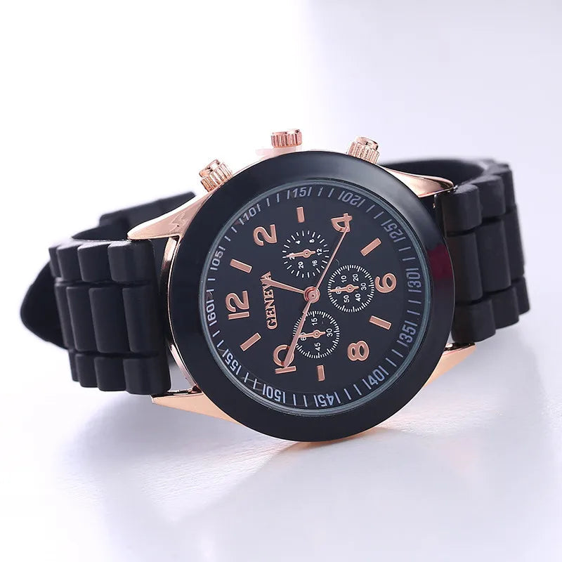 2025 New Fashion Luxury Brand Women's Watch Silicone Strap Quartz Wrist Watch for Female Relogio Feminino Zegarki.