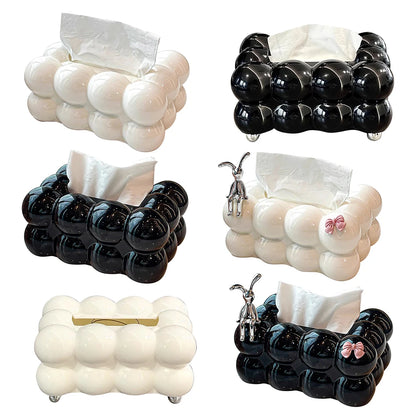 INS Style Cotton Candy Removable Tissue Box Korean Style Cute Tissue Box Desktop Decorative Supplies for Home Napkin Holder.
