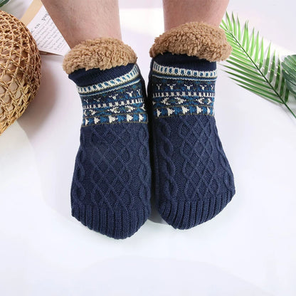 1 Pair Warm Winter Non-slip Floor Socks Women Men Snow Socks Sleep Carpet Socks Slippers Comfortable Soft Non-slip Yoga Socks.