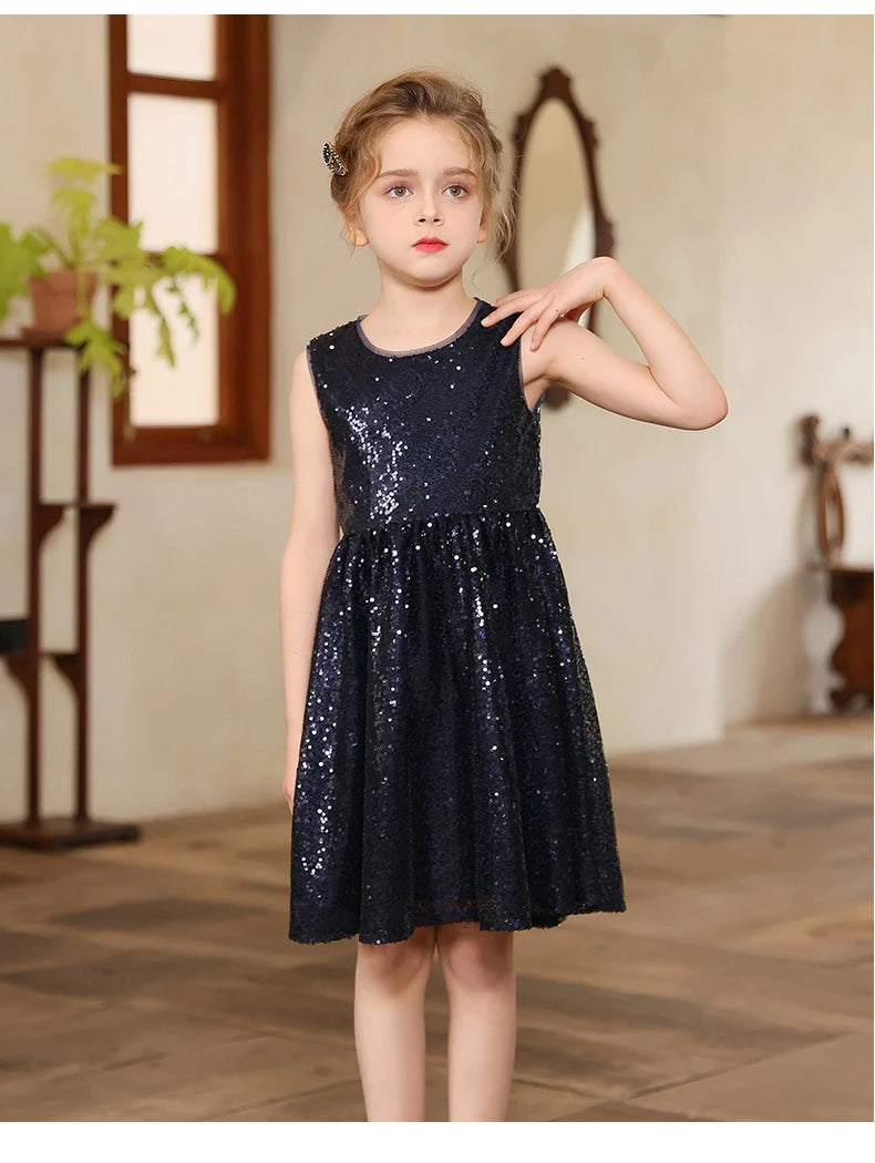 Luxus Kinder Klavier Rezitieren Leistung Pailletten Kleid Mädchen Hochzeit Geburtstag Party Kleidung Kind Elegante Zeremonie Jahrestag Kleid.