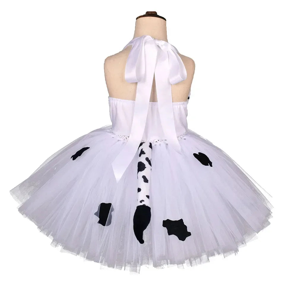Halloween Tier Cosplay Kostüm für Kinder Wald Thema Kühe Tiger Giraffe Leopard Zebra Tutu Kleider Performance Tanz Sets.