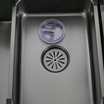 30"*18" Digital Display Waterfall Sink,Multifunctional Workstation Kitchen Sink,Kitchen Sink with Pull-Out Faucet