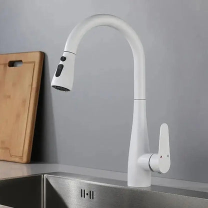 Brushed Gold Pull Out Kitchen Faucet Hot Cold Sink Faucet Mixer Tap 360 degree rotation torneira cozinha mixer taps Kitchen Tap