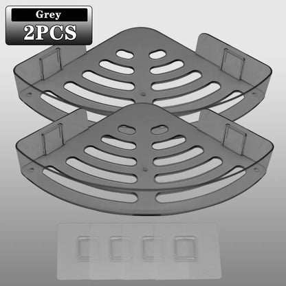 2PCS Badezimmer Regale Küche Lagerung Organizer Kunststoff Shampoo Rack Dusche Regal Bad Zubehör Kein Bohrer Regal