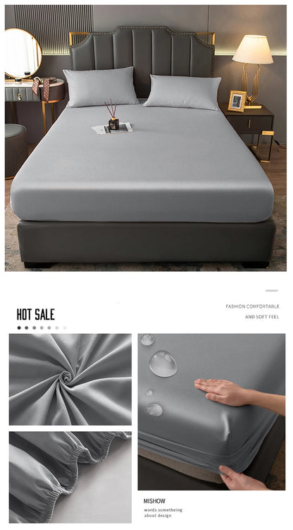 WOSTAR Waterproof mattress protector cover single double bed twin full queen king size elastic fitted sheet style protection pad