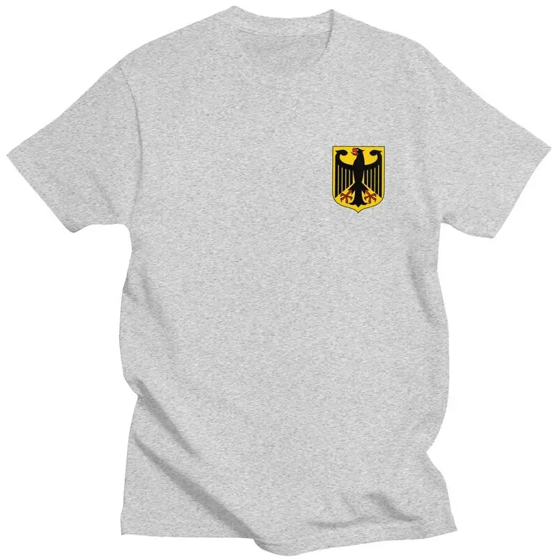 Custom Male Coat Of Arms Of Germany T Shirt Short Sleeve Cotton Tshirt T-shirt Leisure German Flag Eagle Tee Slim Fit Clothing.