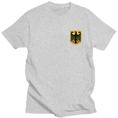 Custom Male Coat Of Arms Of Germany T Shirt Short Sleeve Cotton Tshirt T-shirt Leisure German Flag Eagle Tee Slim Fit Clothing.