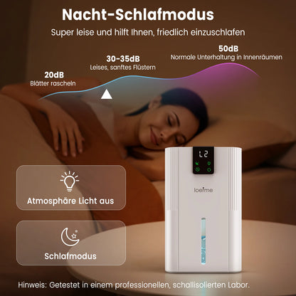 2800mL Air Dehumidifier Portable Mute Moisture Absorbers Machine Air Dryer Sleep Mode For Home Bedroom Office Kitchen Deodorizer.