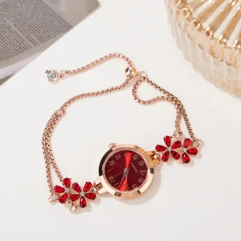 Womens Watches Brand Vintage Rhinestone Quartz Bracelet Watch Women's Watch Women Watches Luxury Relógio Feminino นาฬิกาข้อมือ.