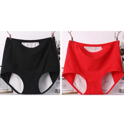 2pcs Girl Menstrual Panties Women's Physiological Briefs Ladies Period Leak Proof Panty High Waist Cotton Underwear.