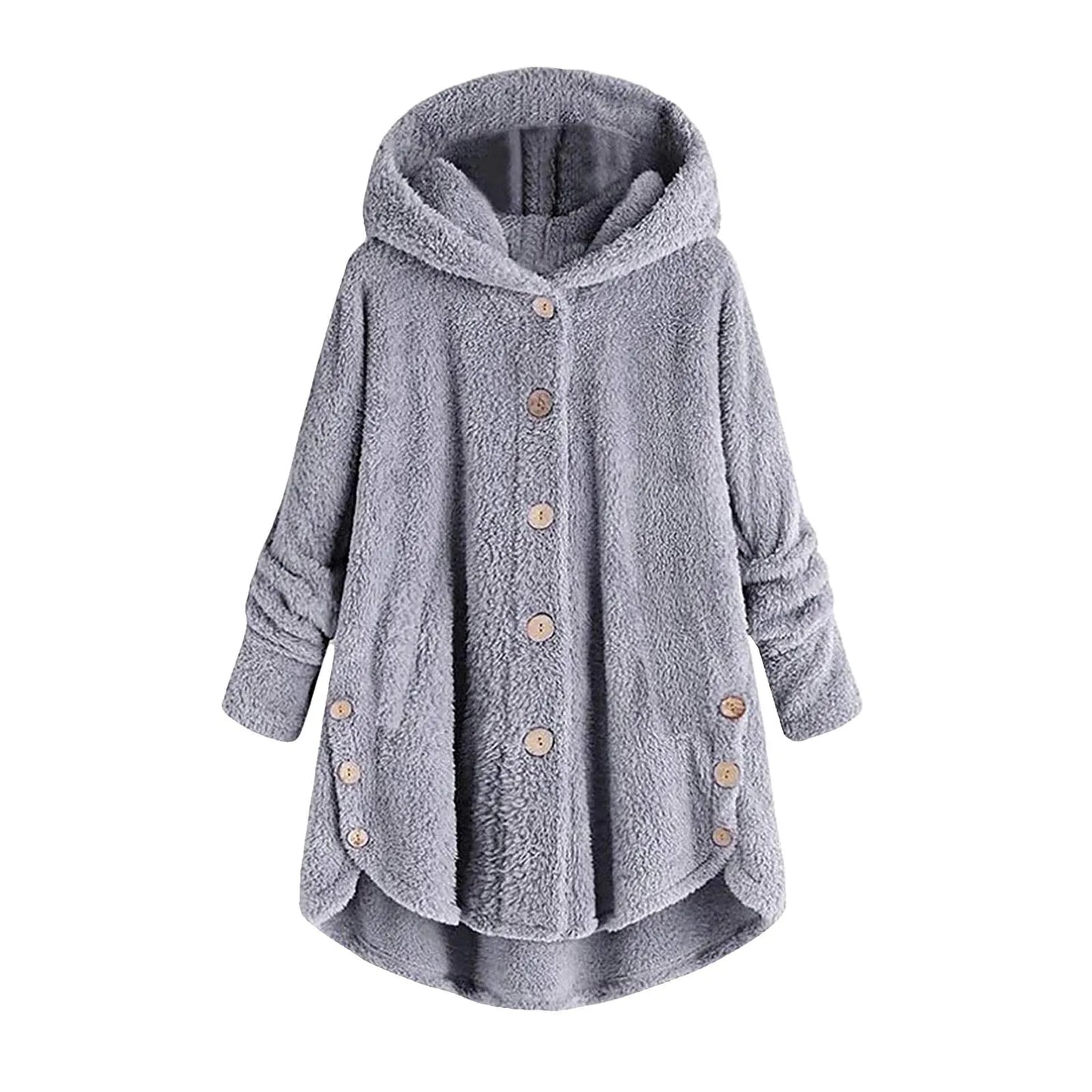 Herbst Wintermantel Frauen warme Teddybär Mantel Woll jacke weibliche Plüsch mantel Kapuzen jacke neue Damen mäntel einfarbige Jacke.