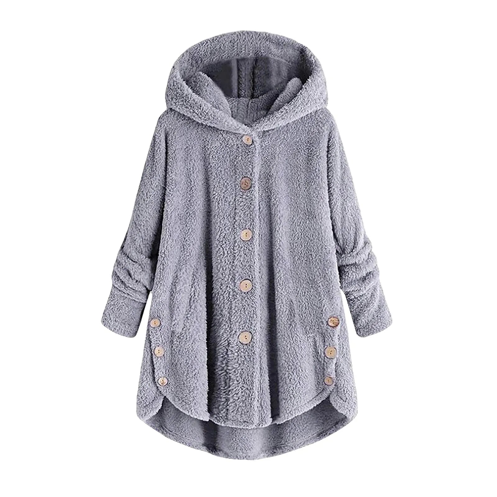 Herbst Wintermantel Frauen warme Teddybär Mantel Woll jacke weibliche Plüsch mantel Kapuzen jacke neue Damen mäntel einfarbige Jacke.