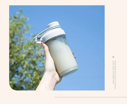 Shake Cup Sports Fitness Water Bottle Milkshake Cup Sports Plastic Water Cup Creative Plastic Drinking Cup Protein Powder Cup