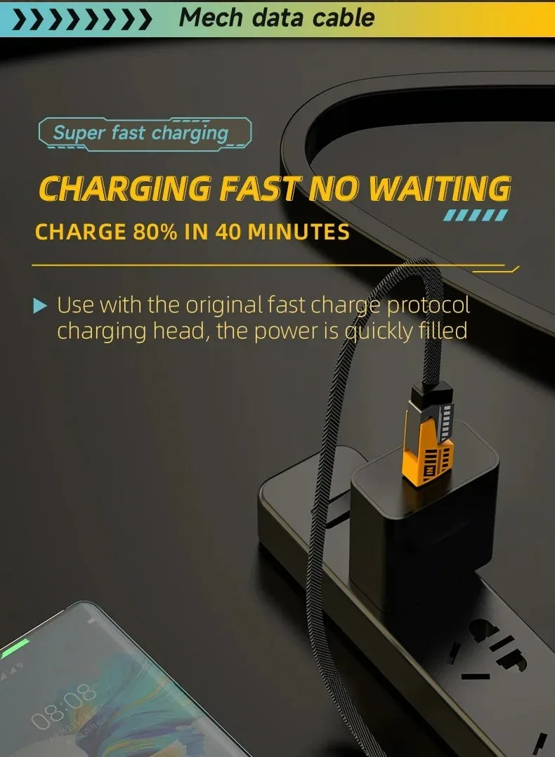 4 in 1 USB Type C Cable Type C TO C PD 65W 27W LIGHTNING Fast Charging Mech Cable For iPhone Samsung Xiaomi HUAWEI OPPO One Plus.