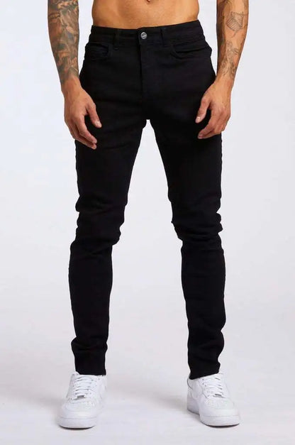 New Style of Denim Men's Jeans Cross-border Ins Trendy Black Slim High Waist Denim Pants Men