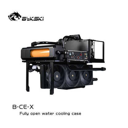 Granzon B-CE-X Open Frame Chassis Distro Plate Water Cooling Computer Case Vertical Horizontal, DIY Display