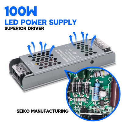 12V 24V 60W 100W 150W 200W 300W 400W Transformer Power Supply 110V 220V 230V AC to 12 24 Volt DC LED Strip Light Bulb LED Driver.