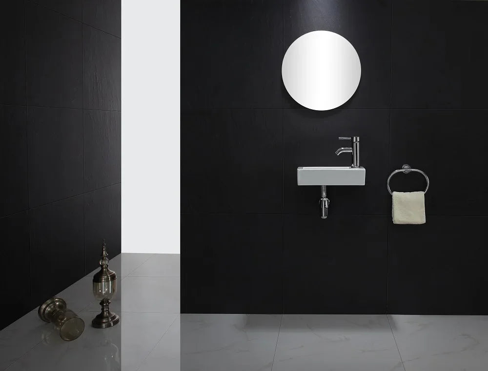 Wandbehang Waschbecken Balkon Ultra schmale Badezimmer Waschbecken Keramik Plattform Waschbecken Home Schlafzimmer Wandwaschbecken Mini