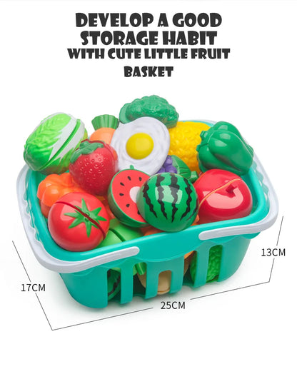 6/10/13/24Pcs Kitchen Fun Cutting Fruits and Vegetables Food Play House Set Puzzle Education Toys For Kids Boys Girls Xmas Gifts.