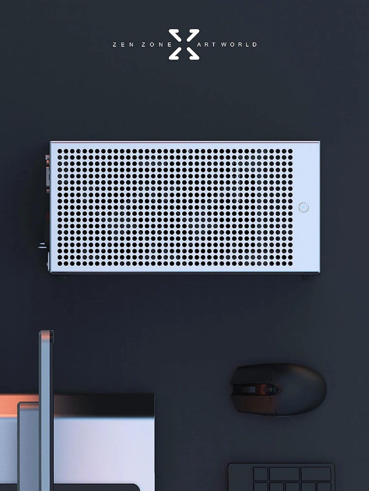 ZZAW C2 C2P M-ATX Computer Case Side Transparent MINI-ITX All Aluminum Desktop Office Small Chassis Supports Long Graphic Card