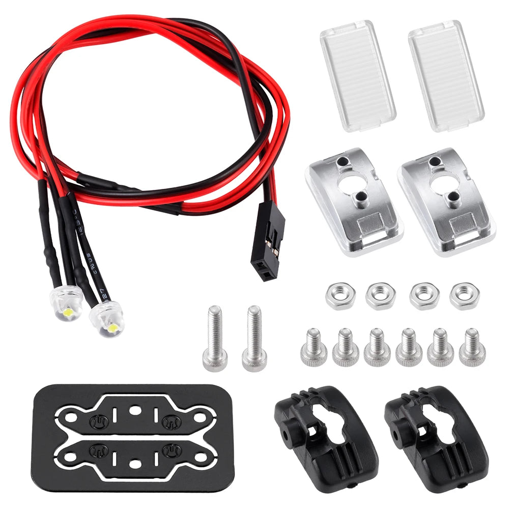 AXSPEED 1Set LED Lights Headlights Spotlight for TRX-4 TRX-6 Axial SCX10 90046 Wraith 1/10 RC Car Decoration Parts Accessories.