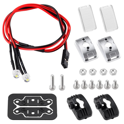 AXSPEED 1Set LED Lights Headlights Spotlight for TRX-4 TRX-6 Axial SCX10 90046 Wraith 1/10 RC Car Decoration Parts Accessories.