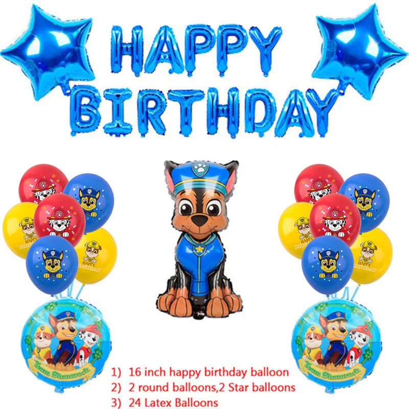 PAW Patrol Geburtstag Party Dekoration Neue Version Ballon Set Einweg Geschirr Kid Event Liefert Banner Hintergrund Geschenk