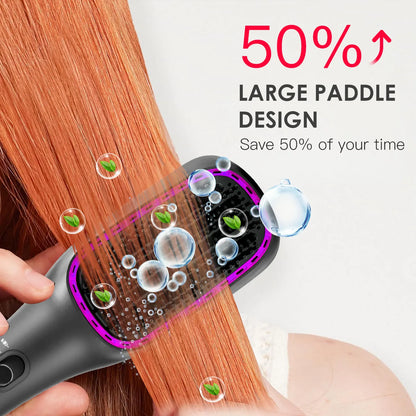 Hatteker Hot Air Comb Styling Comb for Straight Curly Electric Hot Air Brush Women Anion Heating Comb Hair Straightening Brush.