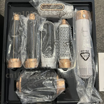 6 in 1 Hair Dryer Brush Hot Comb Set Professional Curling Iron Hair Straightener Styling Tool Air styling Hair Dryer Household