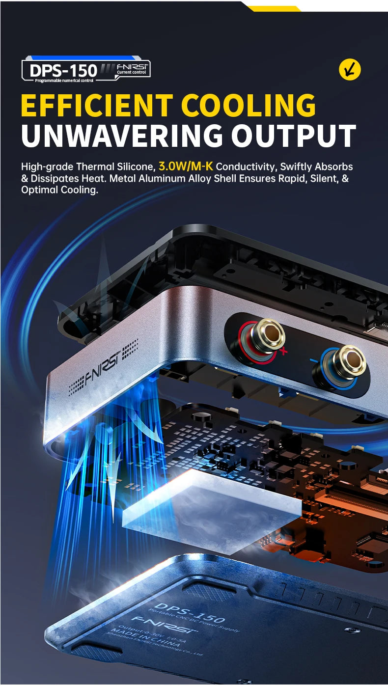 FNIRSI DPS-150 Laboratory DC Power Supply CNC Adjustable 30V 5A Digit Display Mini Portable Regulator Switching Power Supply