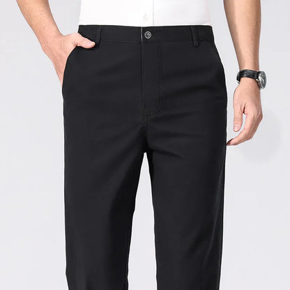 Chino-Hose für Herren, Business-Casual-Kleiderhose, Frühling, Sommer, Herbst, leichte, bequeme Hose mit Taschen.