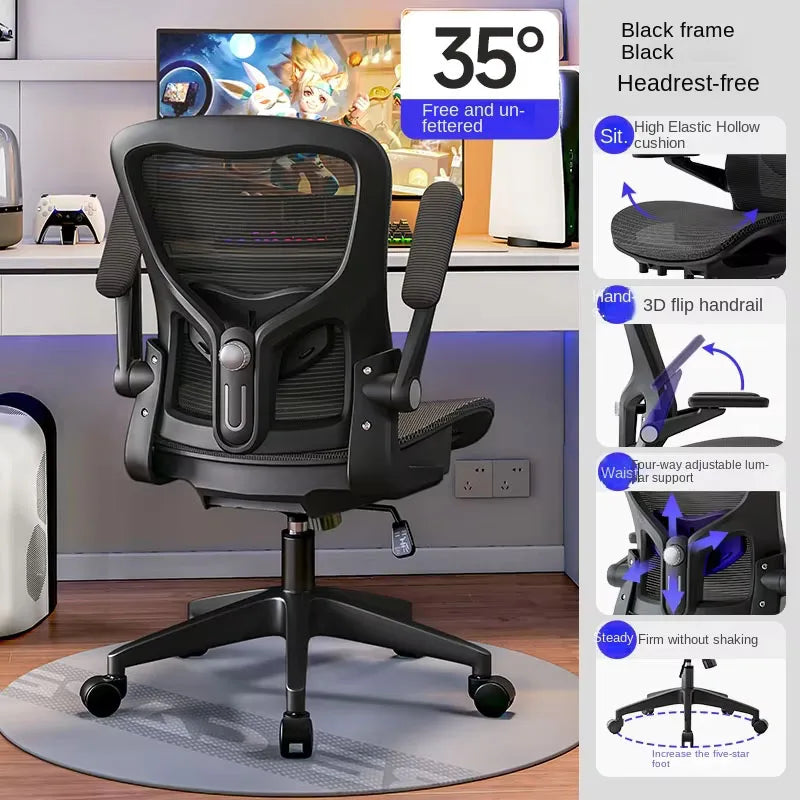 UVR Mesh Personal Bürostuhl, bequemer, ergonomischer Design-Sessel, Möbellift, verstellbarer Liegestuhl, Gaming-Computerstuhl