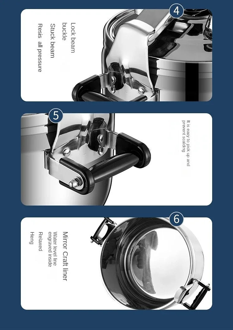 Extra Large Pressure Cooker Thick Commercial Stainless Steel Pressure Cooker Kitchen Electric Cookware Dining Bar Home Garden