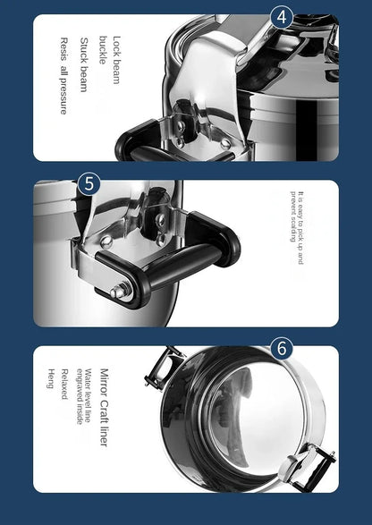 Extra Large Pressure Cooker Thick Commercial Stainless Steel Pressure Cooker Kitchen Electric Cookware Dining Bar Home Garden