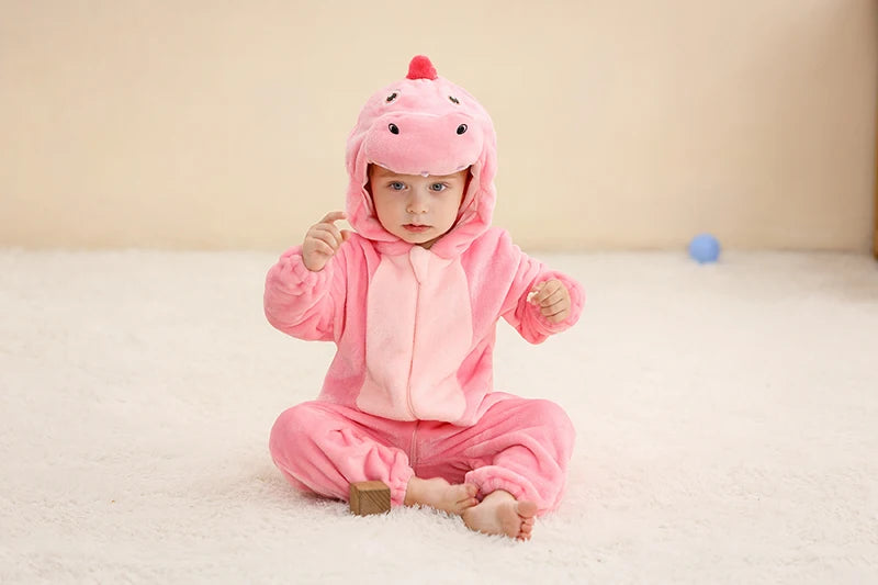 MICHLEY Winter Baby Strampler Mit Kapuze Flanell Cosplay Kleinkind Infant Kleidung Insgesamt Bodys Overall Kostüm Für Kinder Mädchen Junge