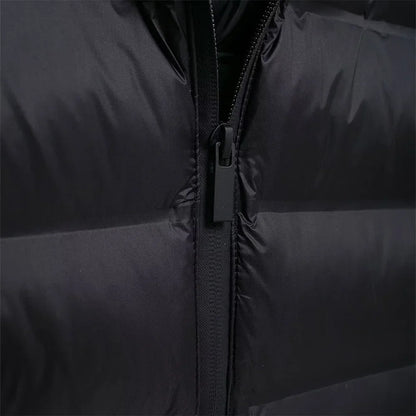 ZBZA Damenmode mit Kapuze, Neopren-Effekt, gespleißter, wattierter Jacke, hoher Kragen, lange Ärmel, verstellbare Kapuze, lässig, schmale Passform, warmer Mantel, Herbst/Winter, neue schicke Damen-Oberbekleidung.