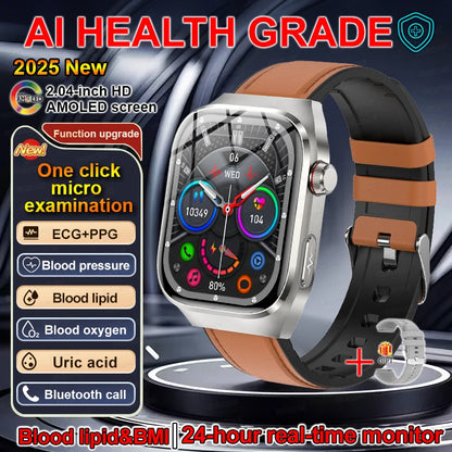 SmartWatch Voice Call Push reminder Physical examination Health Watch Blood Pressure UricAcid Blood Oxygen ECG Sport Smart watch
